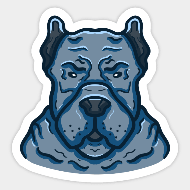 Angry Cane Corso Dog Sticker by Dzulhan